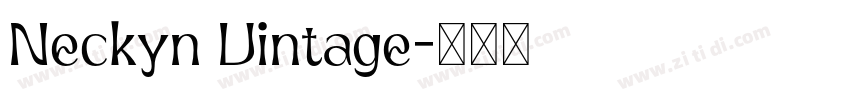 Neckyn Vintage字体转换